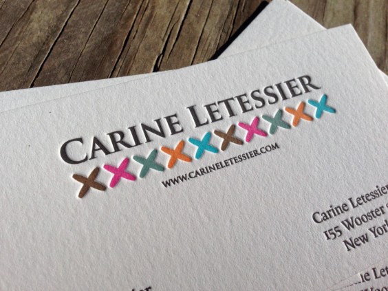 Carne Lettra 6 kleuren letterpress